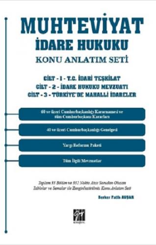 Muhteviyat İdare Hukuku Konu Anlatım Seti (3 Cilt Takım)