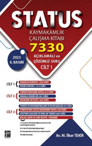 STATUS Kaymakamlık Çalışma Kitabı 7330 Açıklamalı ve Çözümlü Soru (3 Cilt)